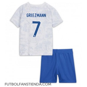 Francia Antoine Griezmann #7 Segunda Equipación Niños Mundial 2022 Manga Corta (+ Pantalones cortos)